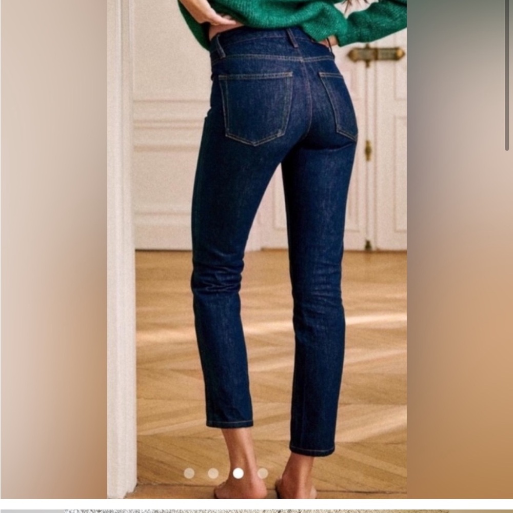 NWT Sezane Le Brut Denim Indigo Size 35
